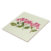 Waterverf Roze Hydrangea Lacecaps Patroon Tegeltje (Zijkant)