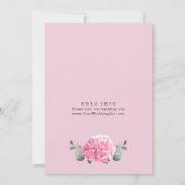 Waterverf Roze Hydrangea PETALS & Prosecco Kaart (Achterkant)