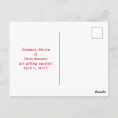 Waterverf Roze Hydrangea sparen de Datum Briefkaart (Achterkant)