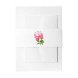 Waterverf Roze Hydrangea Uitnodigingen Wikkel