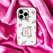 Waterverf Roze hydrangeas Monogram Case-Mate iPhone Case