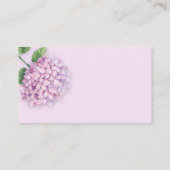 Waterverf roze Hydrangebloem Visitekaartje (Achterkant)