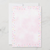 Waterverf Roze Ice Cream Cone 2e Verjaardags Meisj Kaart (Achterkant)