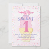 Waterverf Roze Ice Cream Cone Verjaardagsmeisje Kaart (Voorkant)