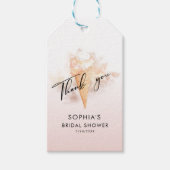 Waterverf Roze ijs Cream Vrijgezellenfeest Favors Cadeaulabel (Voorkant)