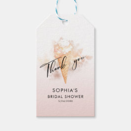 Waterverf Roze ijs Cream Vrijgezellenfeest Favors  Cadeaulabel