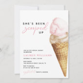 Waterverf Roze ijsbreker — Uitnodiging voor de sch (Voorkant)