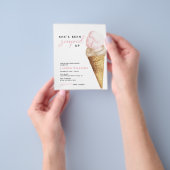 Waterverf Roze ijsbreker — Uitnodiging voor de sch Flyer (Hand)