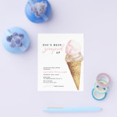 Waterverf Roze ijsbreker — Uitnodiging voor de sch Flyer (Enkel)