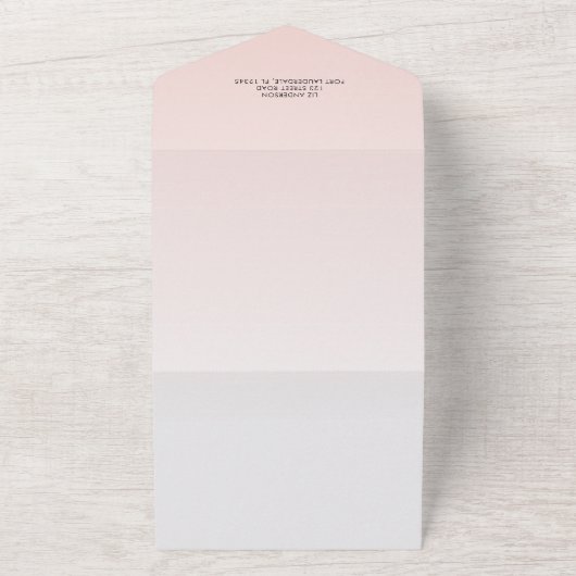 Waterverf Roze ijskap Vrijgezellenfeest Uitnodigin All In One Uitnodiging (Buitenkant)