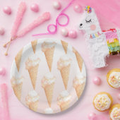 Waterverf Roze ijsvormer Borden Papieren Bordje (Feest)