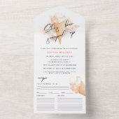 Waterverf Roze ijsvormer Vrijgezellenfeest All In One Uitnodiging (Binnen)