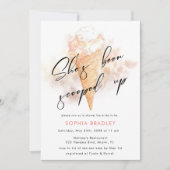 Waterverf Roze ijsvormer Vrijgezellenfeest Kaart (Voorkant)