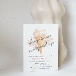 Waterverf Roze ijsvormer Vrijgezellenfeest Kaart