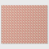 Waterverf Roze & Ivoor Bloem Cadeaupapier (Vlak)