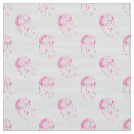 waterverf roze jellyfish strandontwerp stof