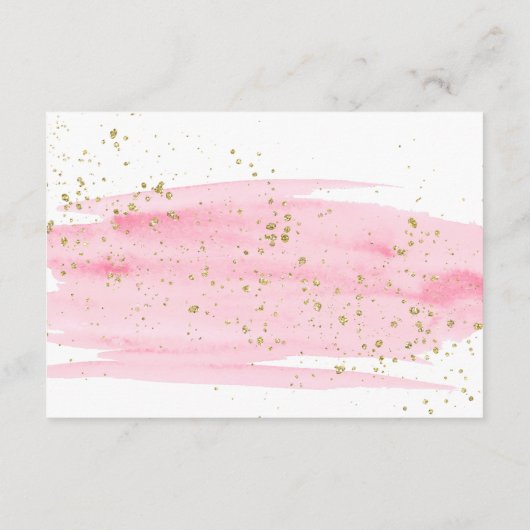 Waterverf - Roze Kaart met details over onzin en g (Achterkant)