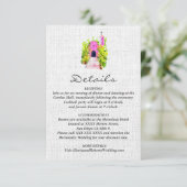 Waterverf Roze Kapel Mexico Wedding Details Kaart (Staand voorkant)