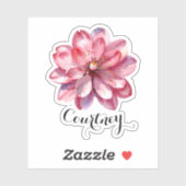 Waterverf Roze Kersenbloesems Bloemen Aangepaste n Sticker (Vel)