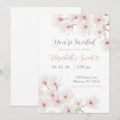 Waterverf Roze Kersenbloesems Sweet 16 Kaart (Voorkant / Achterkant)