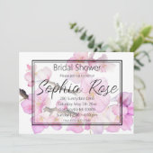 Waterverf roze kersenbloesems Vrijgezellenfeest Kaart (Staand voorkant)