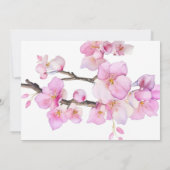 Waterverf roze kersenbloesems Vrijgezellenfeest Kaart (Achterkant)