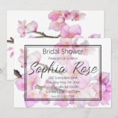 Waterverf roze kersenbloesems Vrijgezellenfeest Kaart (Voorkant / Achterkant)