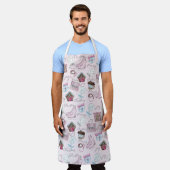 Waterverf Roze Kerst Girly Schattige Schort (Gedragen)