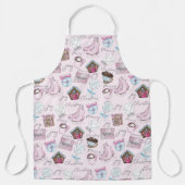 Waterverf Roze Kerst Girly Schattige Schort (Voorkant)