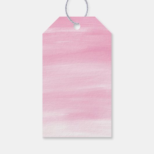 Waterverf Roze kerstboom Gift Labels Cadeaulabel (Achterkant)