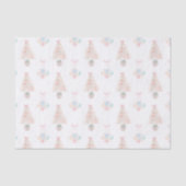 Waterverf Roze Kerstboom Grandmillennial Tissuepapier (Voorkant)