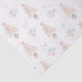 Waterverf Roze Kerstboom Grandmillennial Tissuepapier (Detail)