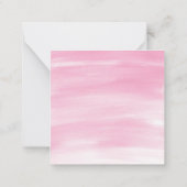 Waterverf Roze kerstboom met cadeaukaart Notitiekaartje (Achterkant)