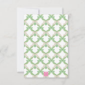 Waterverf Roze Kerstboom Monogram Crest Bedankkaart (Achterkant)