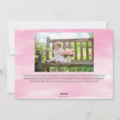 Waterverf Roze kerstboomfotokaart Feestdagenkaart (Achterkant)