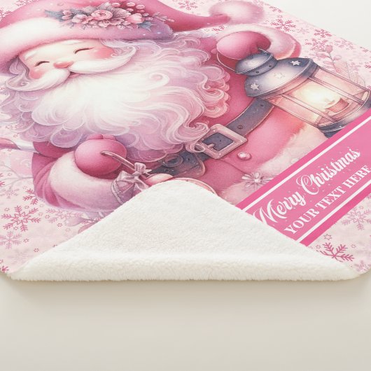 Waterverf Roze Kerstman Deken Meisjes Pinkmas (3/4)