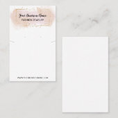 Waterverf Roze Ketting en oorspong Visitekaartje (Voorkant / Achterkant)