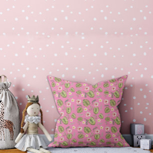 Waterverf roze kind kussen