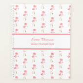 Waterverf Roze Klaprozen Bloemstuk Weekplanner Planner (Voorkant)