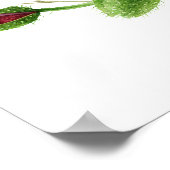 Waterverf roze klaprozen bruiloft welkom poster (Hoek)