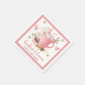 Waterverf Roze koekjes en cacaoBaby shower Servet (Hoek)