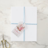 Waterverf Roze koekjes en cacaomeisje Baby shower Cadeaulabel (Met Touw)