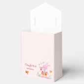 Waterverf roze konijn in de tuin kinderen verjaard bedankdoosjes (Geopend)