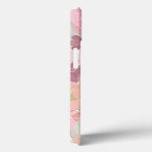 Waterverf Roze koraal Floral Patroonmonogram Case-Mate iPhone Case (Achterkant / Rechts)