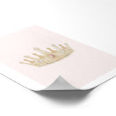 Waterverf roze  kroon poster (Hoek)