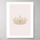 Waterverf roze  kroon poster (Voorkant)