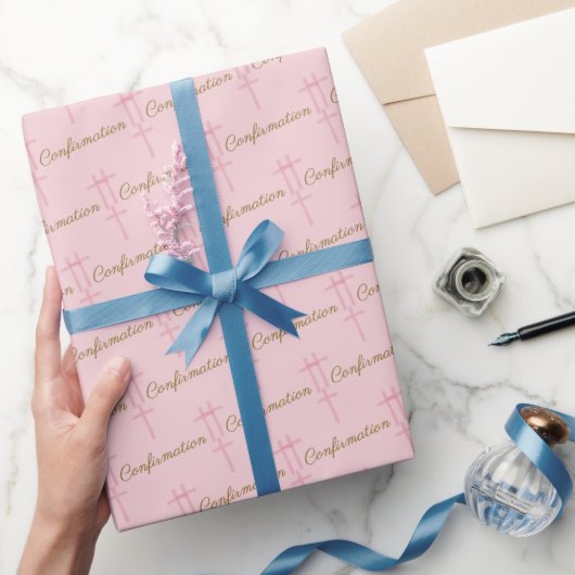 Waterverf Roze Kruis Bevestiging Cadeaupapier (Geschenken)