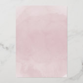 waterverf roze kruis Doop Folie Uitnodiging (Achterkant)