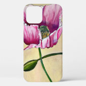 Waterverf roze kunstbloem Case-Mate iPhone case (Achterkant)