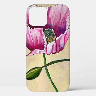 Waterverf roze kunstbloem Case-Mate iPhone case